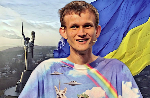 Vitalik Buterin යුක්රේනය වෙත ETH $5M  පරිත්‍යාග කරයි , යුක්රේනයට ලැබී ඇති මුළු Crypto පරිත්‍යාග ඩොලර් මිලියන 133 දක්වා ළඟා වේ .