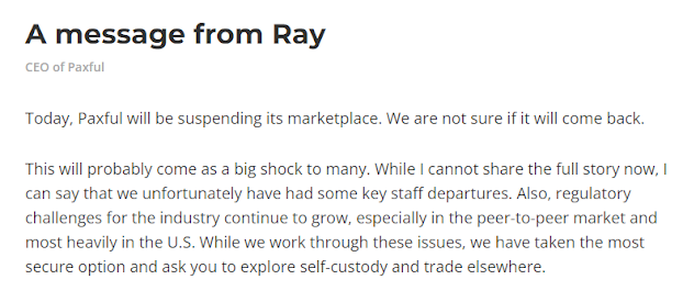 Bitcoin exchange Paxful suspends its operations Bitcoin exchange Paxful suspends its operations